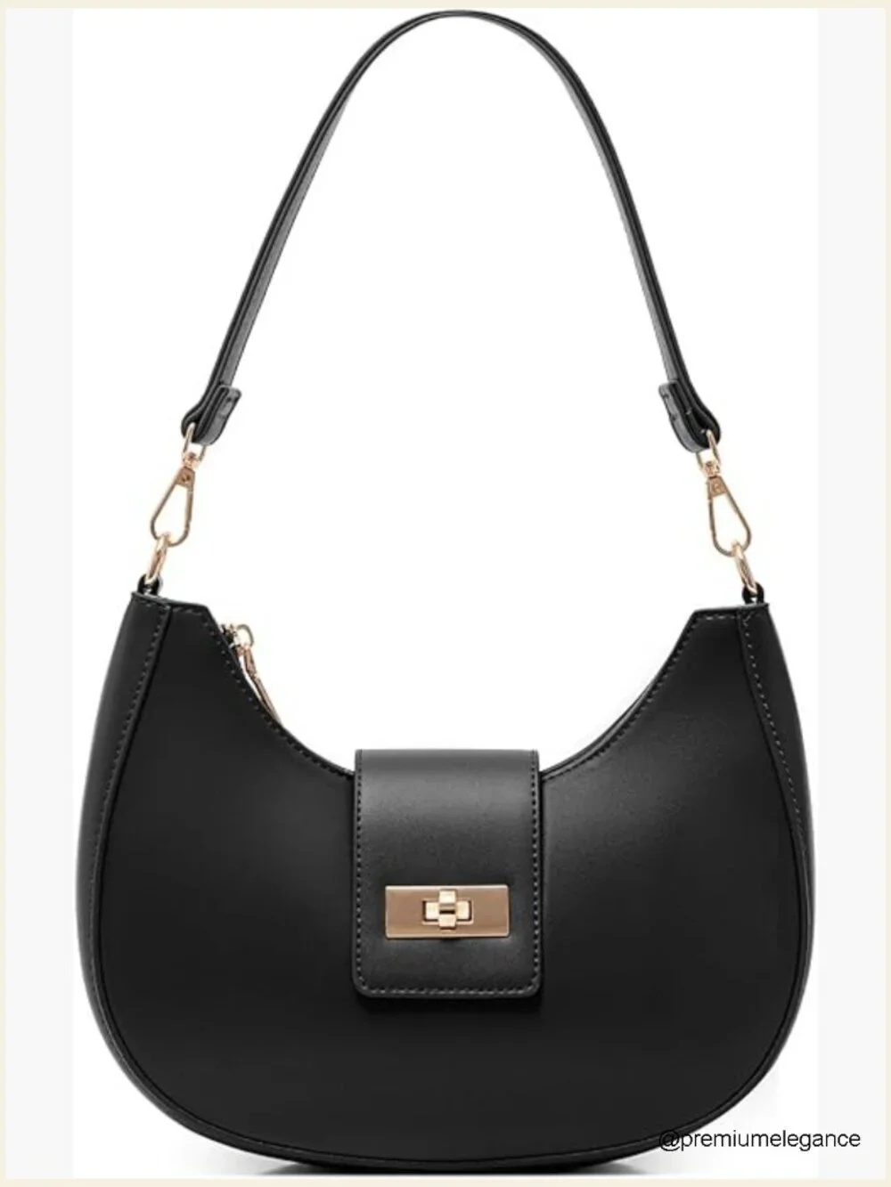 Retro Crescent Hobo Bag Faux Leather Crossbody Tote Purse